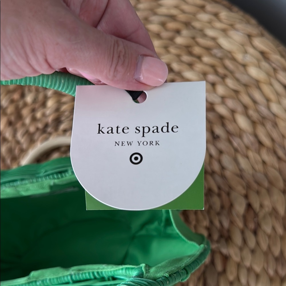 Kate Spade x Target Vibrant Green Wicker Bag - Picture 3 of 3